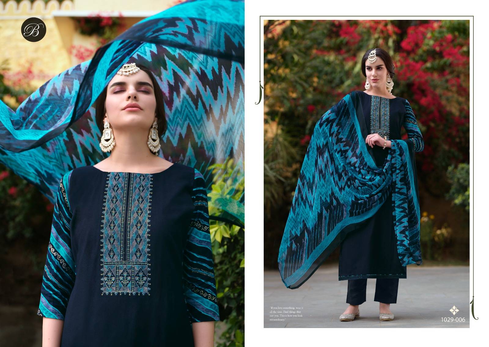 HUMSAFAR BY Belliza 1029-001 TO 1029-008 SERIES Pakistani Stylish Embroidered Pure VISCOSE Dresses At Wholesale Price